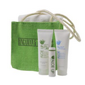 Small Jute Bag with White Collection & Spa Towel